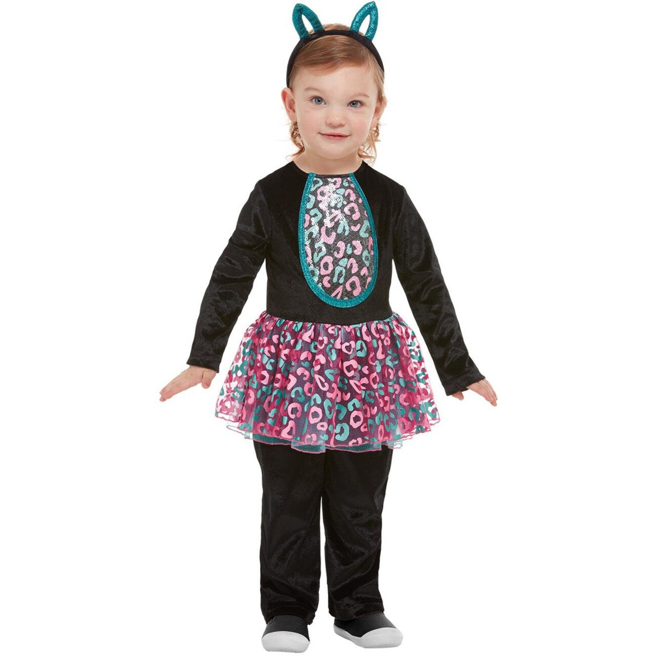 Op deze afbeelding zie je een Kostuums, van het merk Smiffy's. Schattig Katje Luipaard Vlekken Meisje Kostuum
