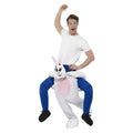 Auf Der Rückseite Eines Weißen Kaninchens Unisex Kostüm