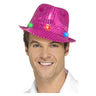 Pailletten Hat Pink Mit Lichtern