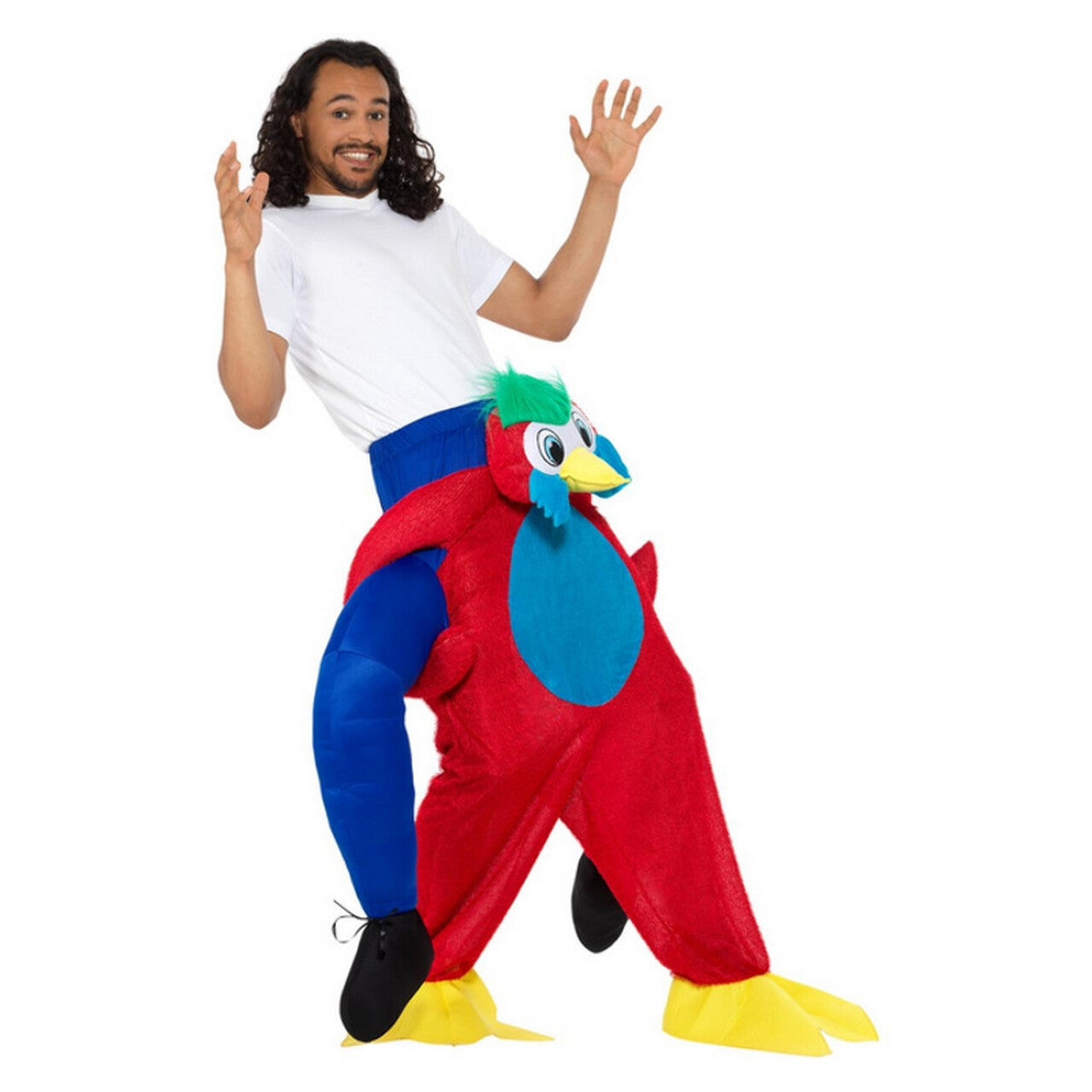 Op deze afbeelding zie je een Kostuums, van het merk Smiffy's. Op De Rug Van Een Papegaai Kostuum
