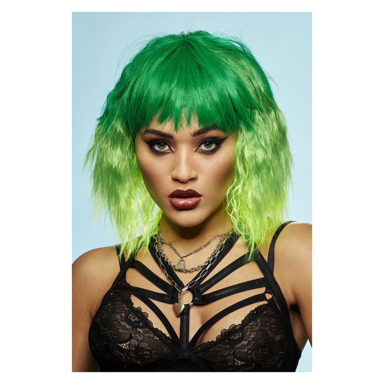 Op deze afbeelding zie je een Accessoires, van het merk Smiffy's. Venus Envy Groen Pruik