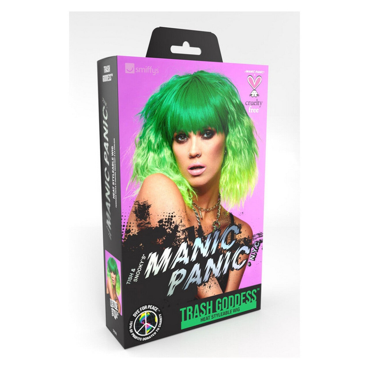 Op deze afbeelding zie je een Accessoires, van het merk Smiffy's. Venus Envy Groen Pruik