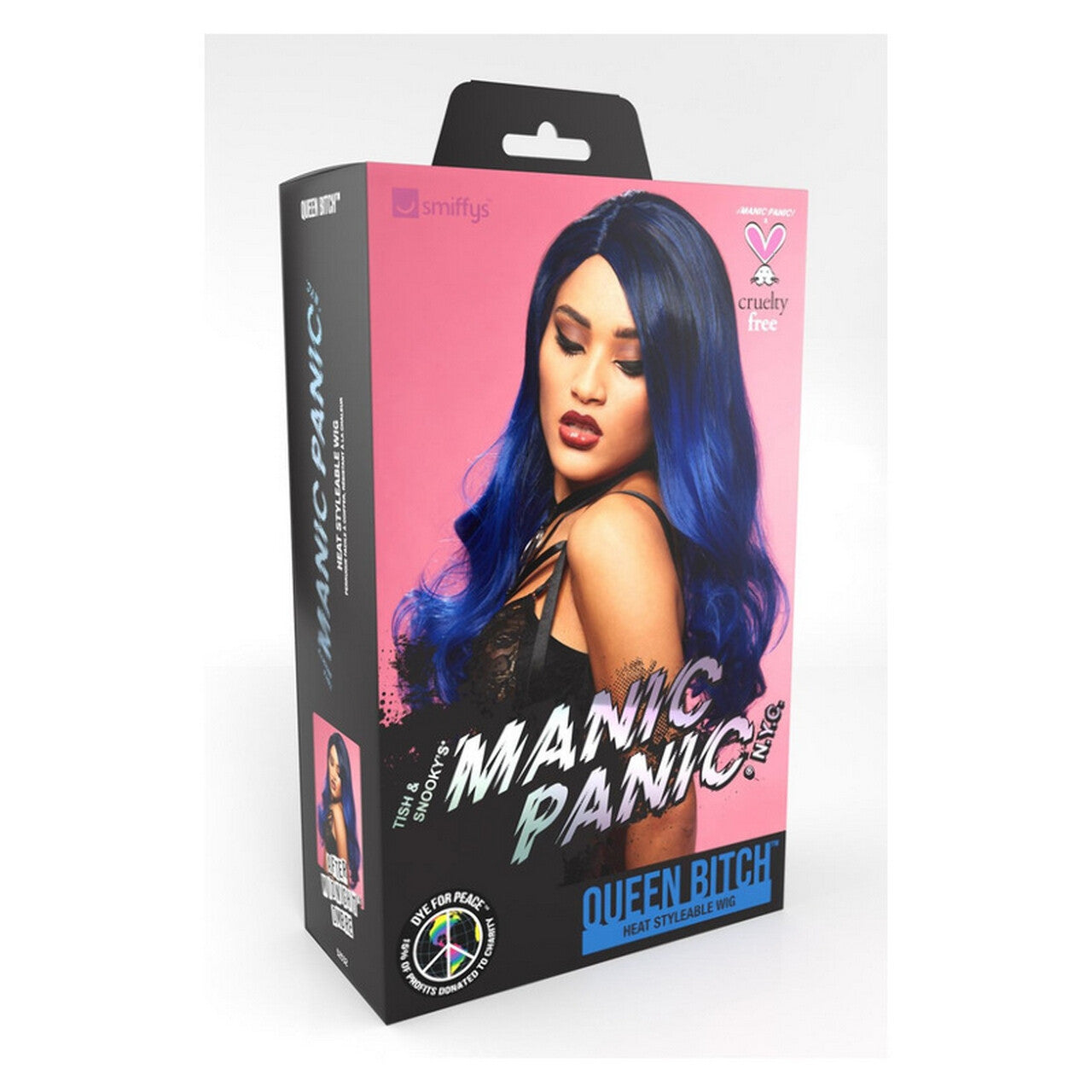 Op deze afbeelding zie je een Accessoires, van het merk Smiffy's. After Midnight Heks Pruik Blauw