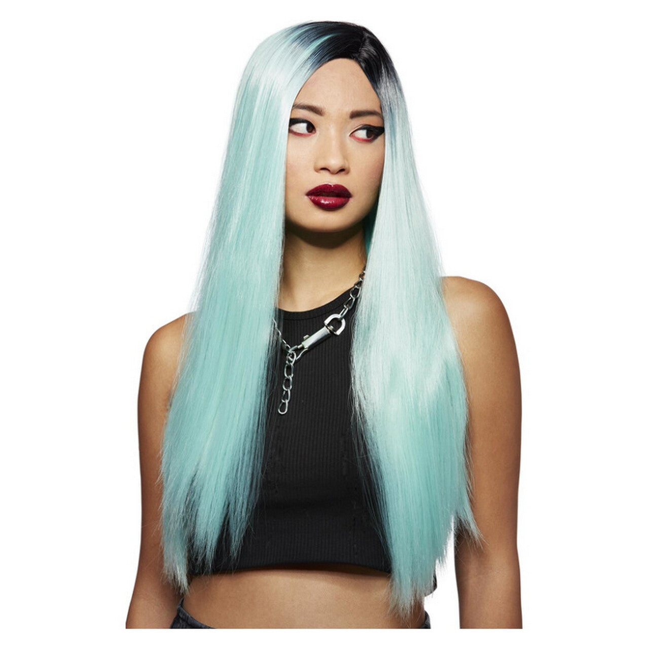 Op deze afbeelding zie je een Accessoires, van het merk Smiffy's. Sea Nymph Pruik IJsblauw