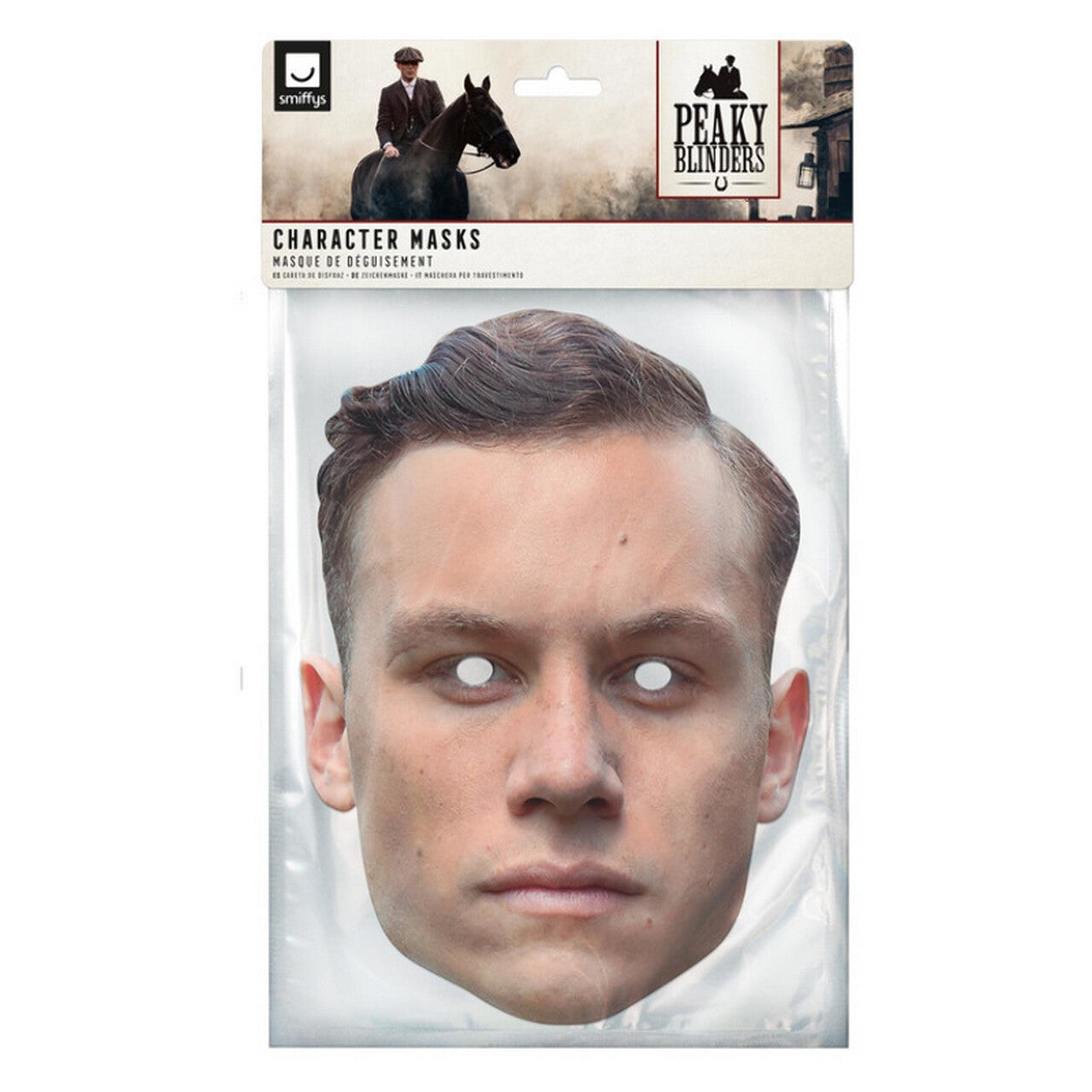 Op deze afbeelding zie je een Accessoires, van het merk Smiffy's. Peaky Blinders Michael Masker Karton