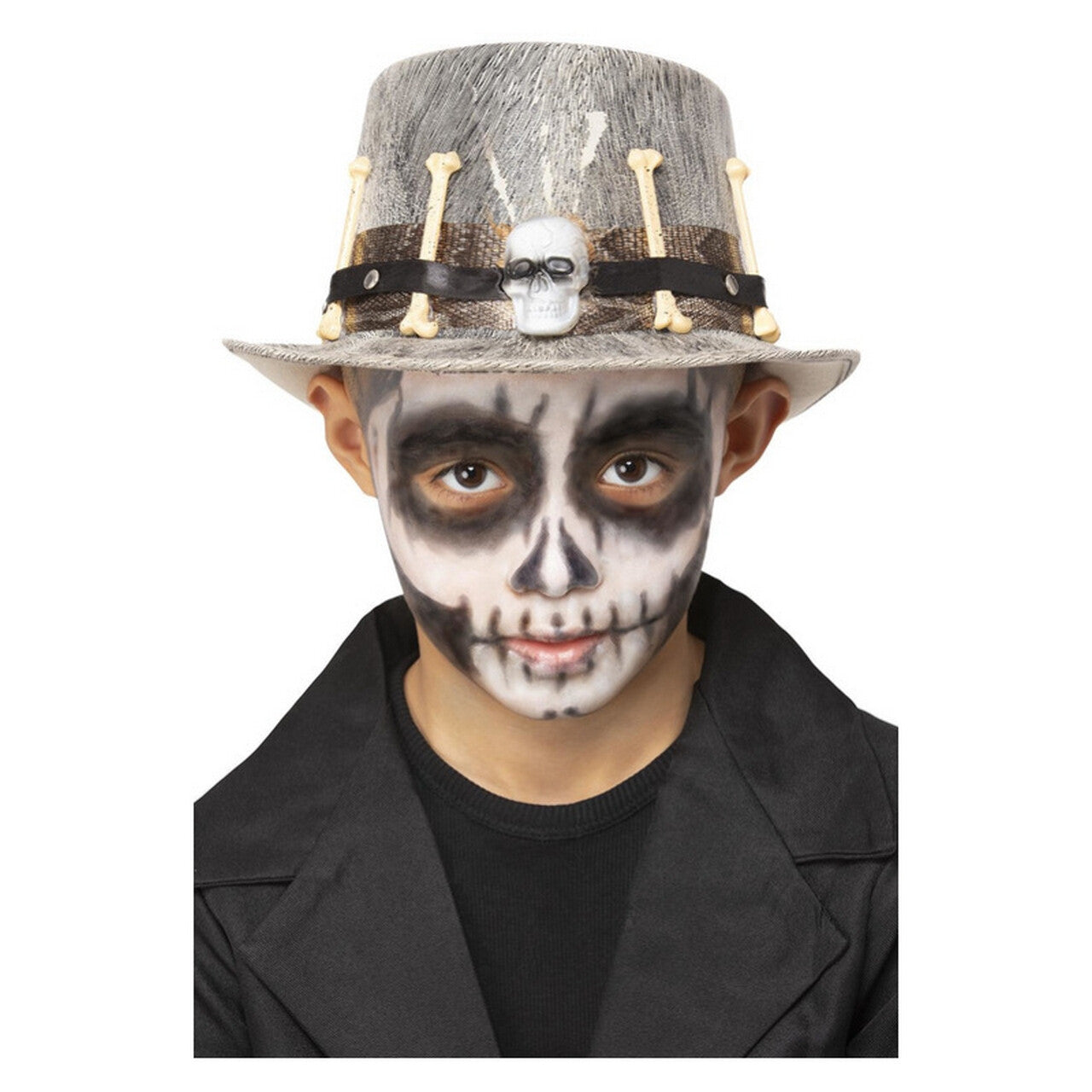 Op deze afbeelding zie je een Accessoires, van het merk Smiffy's. Grijze Spook Voodoo Hoed Kind