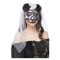 Todesbrautmaske Schwarz Weiß