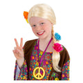 Prinzessin Hippie Perücke Mutigste Mit Farbigen Blumen Kind