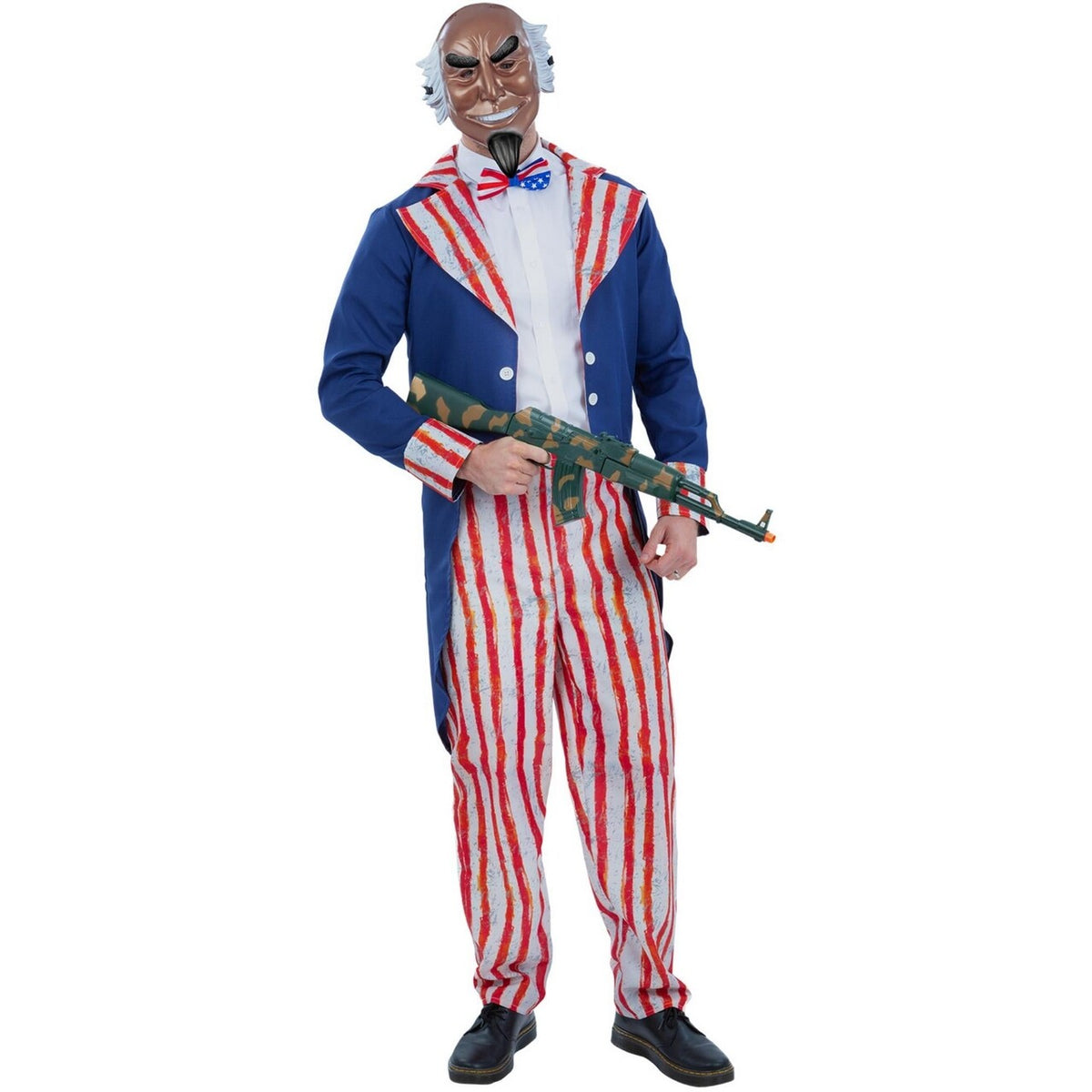 Op deze afbeelding zie je een Kostuums, van het merk Smiffy's. Uncle Sam Halloween Figuur Man Kostuum