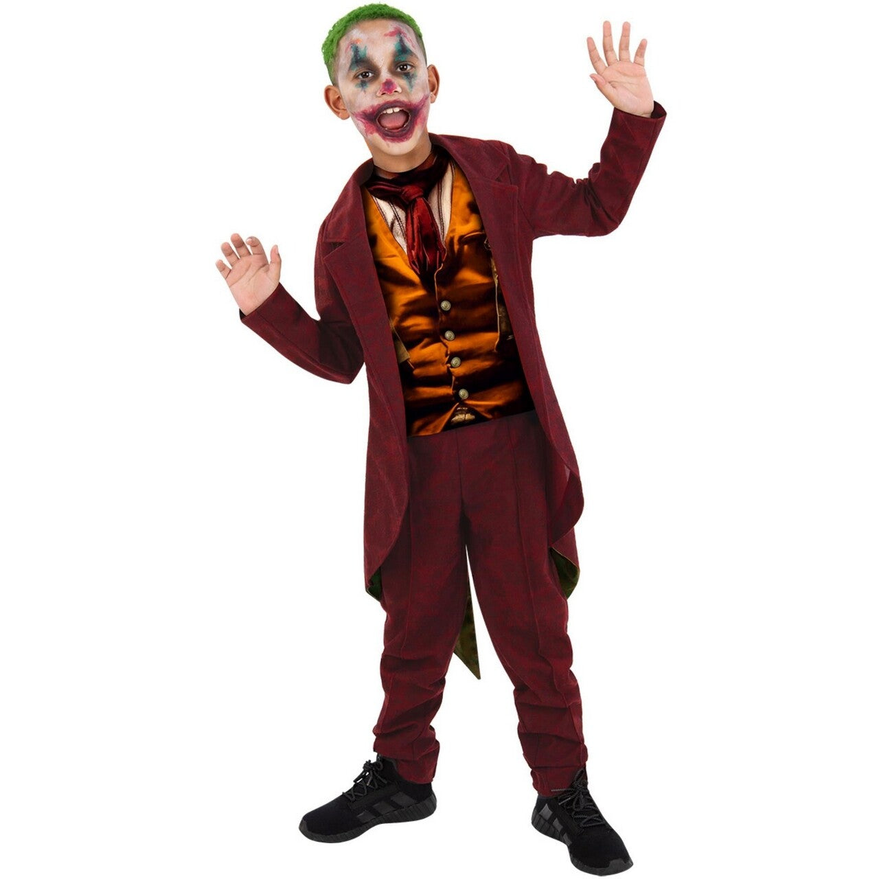 Op deze afbeelding zie je een Kostuums, van het merk Smiffy's. Batmans Joker Jongen Kostuum