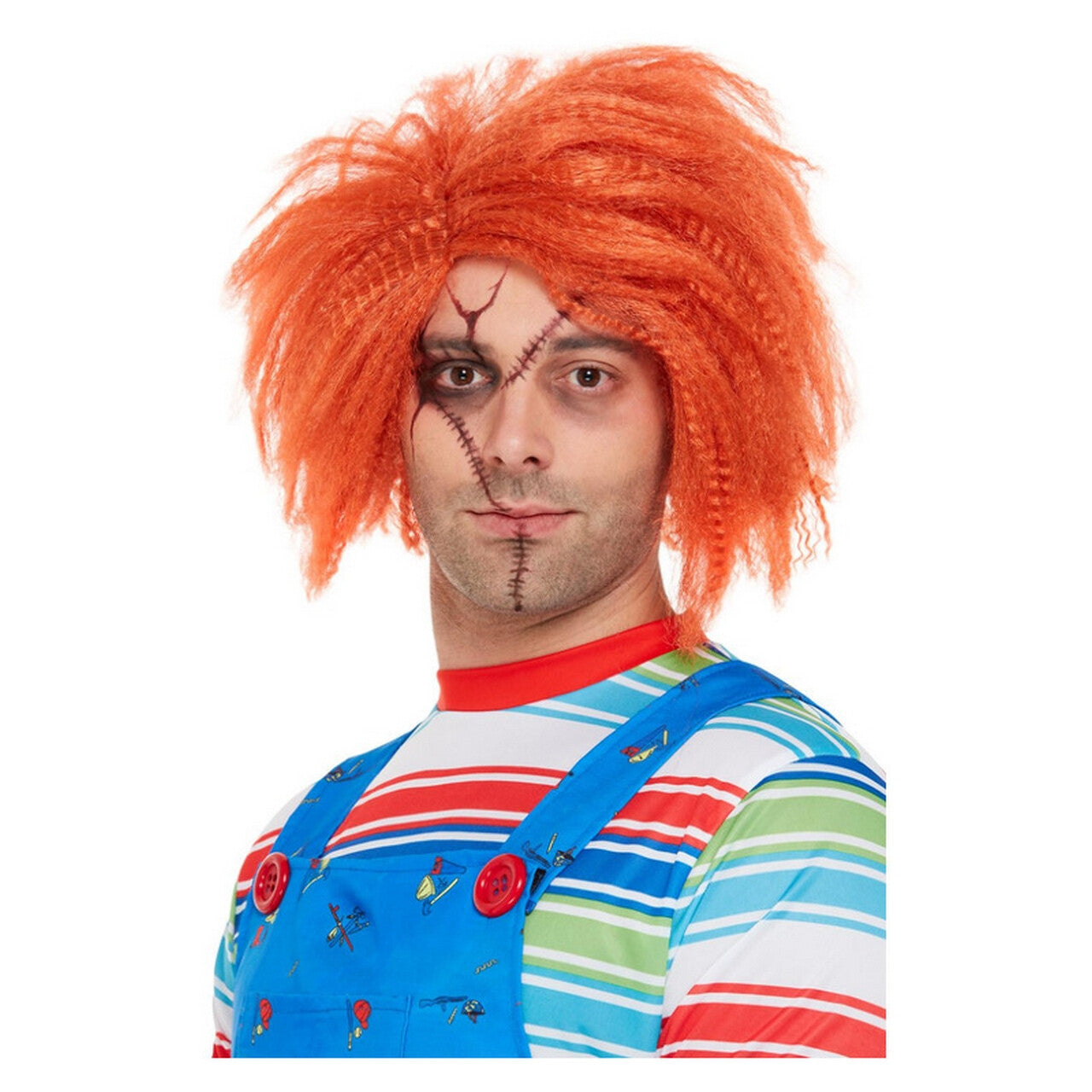 Op deze afbeelding zie je een Accessoires, van het merk Smiffy's. Verwarde Clown Pop Pruik Oranje