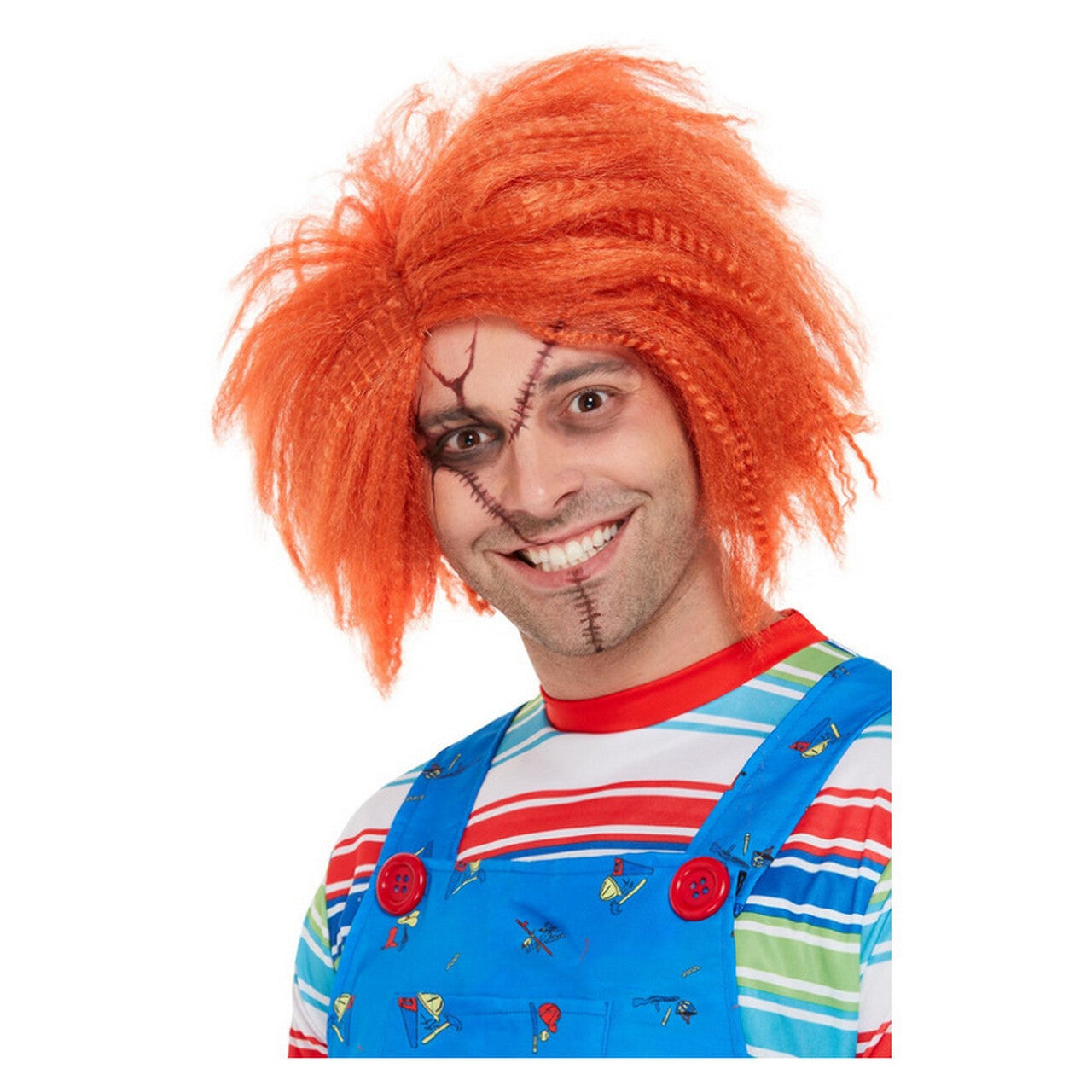 Op deze afbeelding zie je een Accessoires, van het merk Smiffy's. Verwarde Clown Pop Pruik Oranje