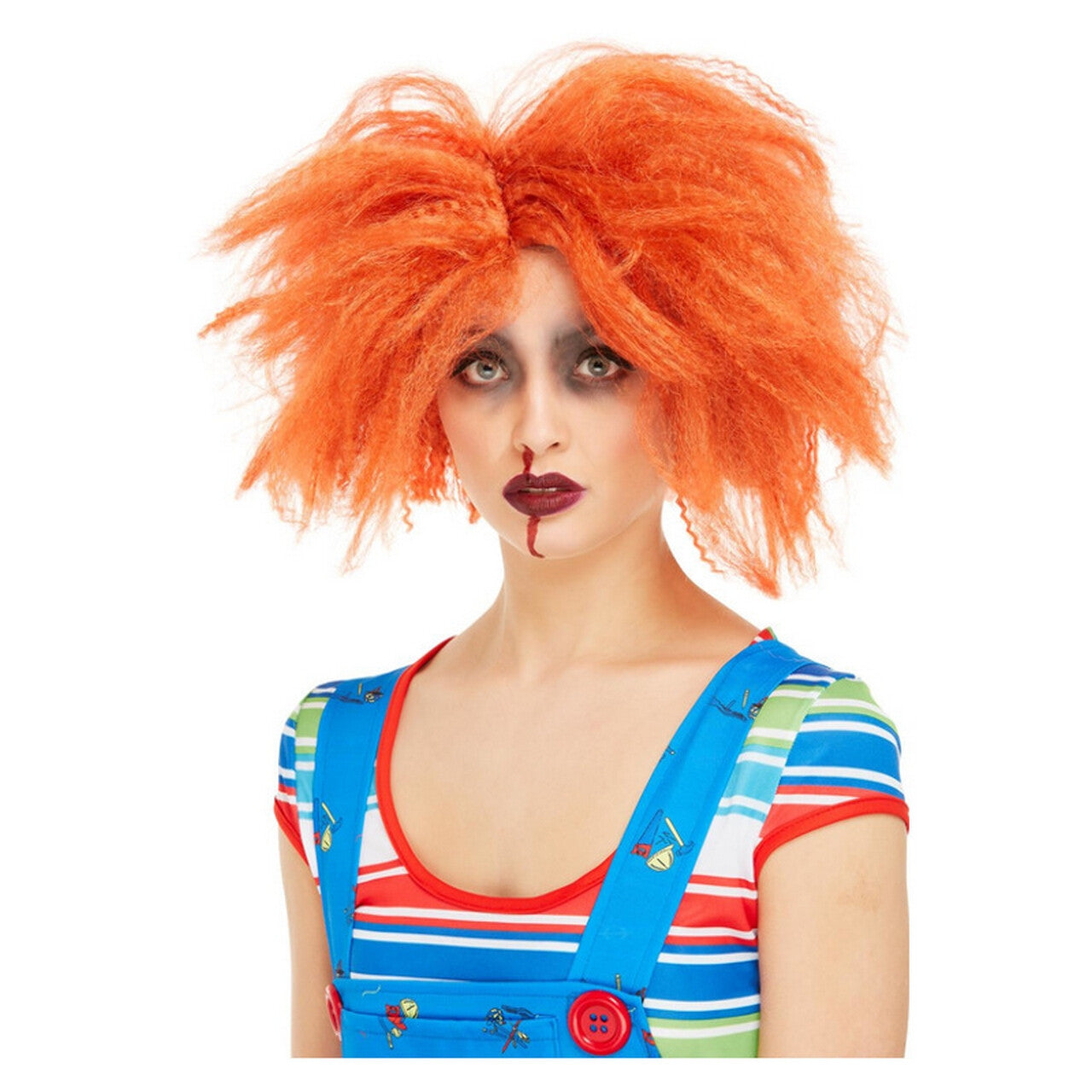 Op deze afbeelding zie je een Accessoires, van het merk Smiffy's. Verwarde Clown Pop Pruik Oranje
