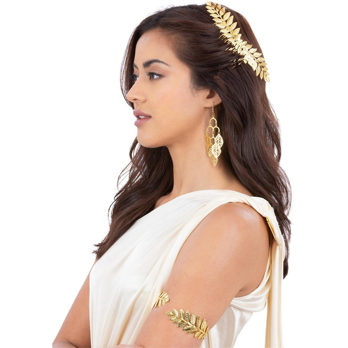 Op deze afbeelding zie je een Accessoires, van het merk Smiffy's. Griekse Romeinse Gouden Leaf Set
