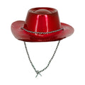 Roter Metallic Cowboyhut