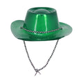Grüner Metallic-Cowboyhut