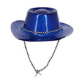Blauer Metallic Cowboyhut