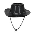 Schwarzer Metallic-Cowboyhut