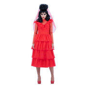 Op deze afbeelding zie je een Kostuums, van het merk Smiffy's. Lady In Red Lidia Vrouw Kostuum