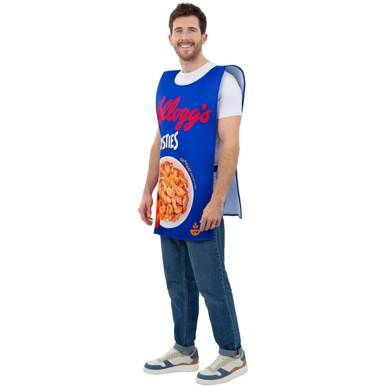 Op deze afbeelding zie je een Kostuums, van het merk Smiffy's. Kelloggs Frosties Cereal Box Kostuum