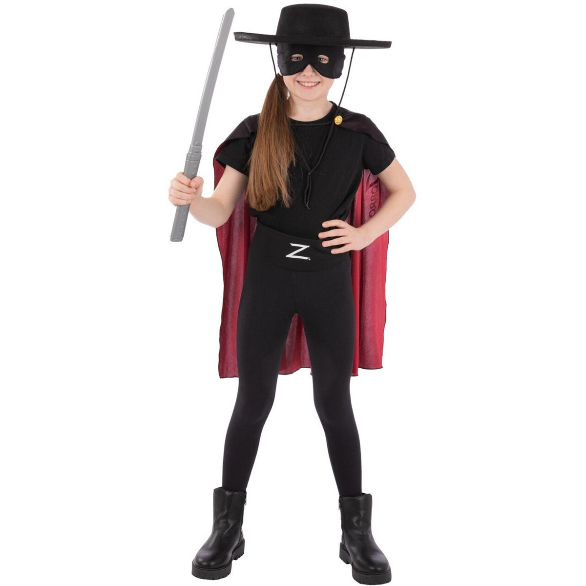 Op deze afbeelding zie je een Kostuums, van het merk Smiffy's. Zorro Kind Set Kind Kostuum