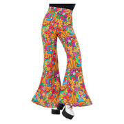 Op deze afbeelding zie je een Kostuums, van het merk Smiffy's. Rainbow Peace And Love Broek Vrouw