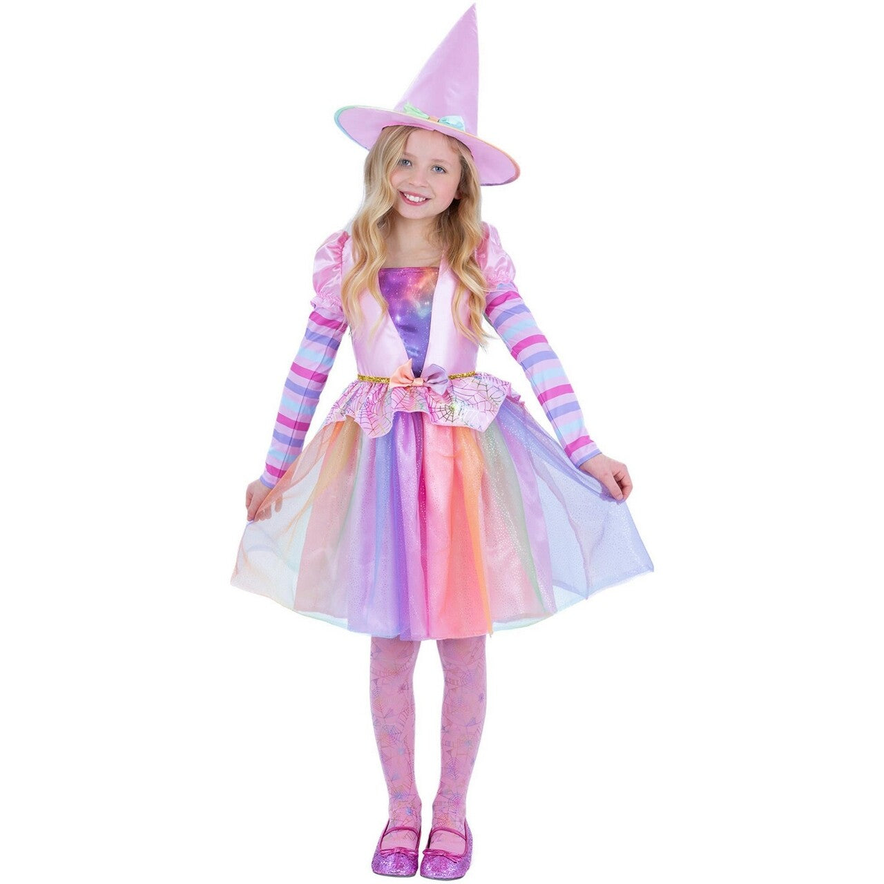 Op deze afbeelding zie je een Kostuums, van het merk Smiffy's. Goede Miniheks Patty Pastel Meisje Kostuum