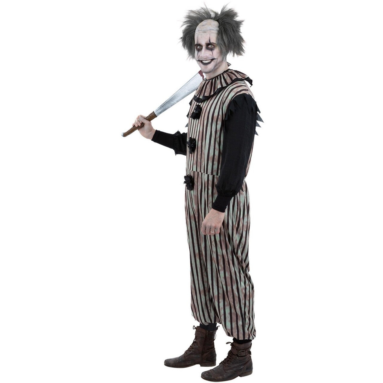 Op deze afbeelding zie je een Kostuums, van het merk Smiffy's. Donkere Vintage Clown Man Kostuum