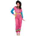 Schrille 80s Leoparden Après-Ski Overall Pink Damenkostüm