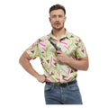 80er Jahre Falsches Hemd Geometrisch Herren