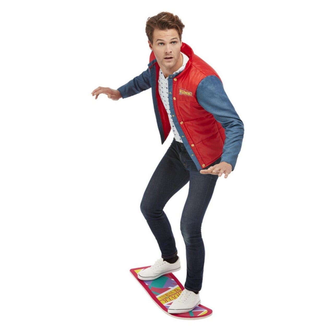 Op deze afbeelding zie je een Kostuums, van het merk Smiffy's. Back To The Future Marty Mcfly Man Kostuum