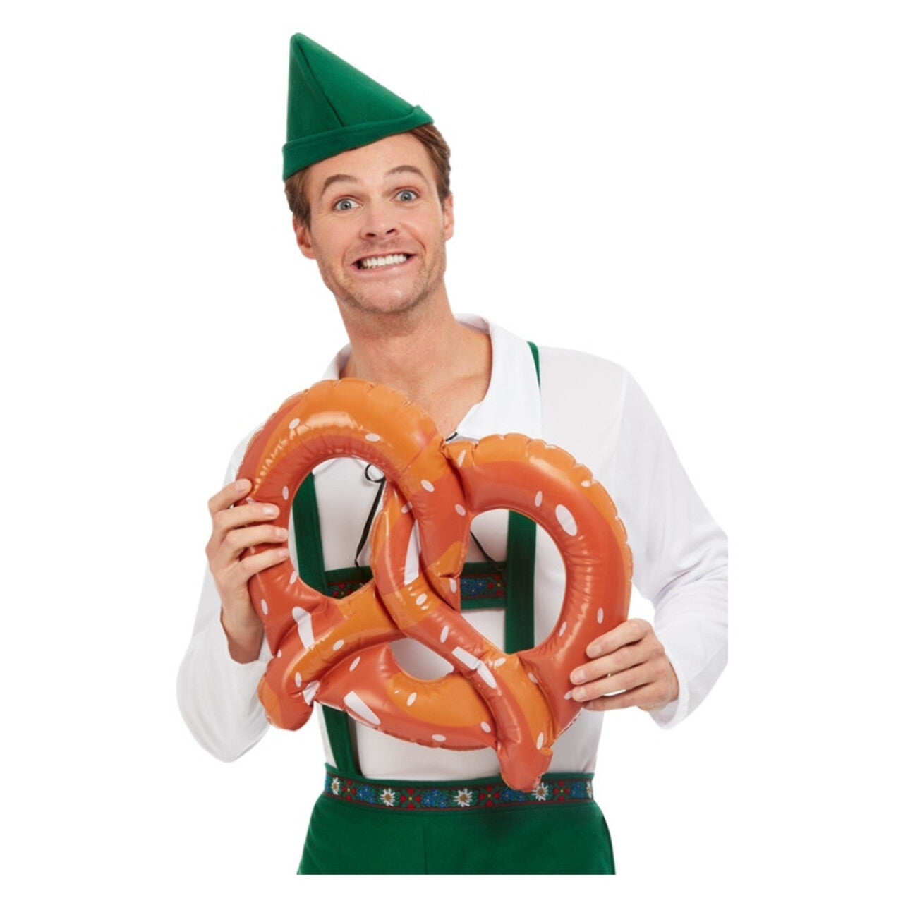 Op deze afbeelding zie je een Decoratie, van het merk Smiffy's. Opblaas Oktoberfest Pretzel