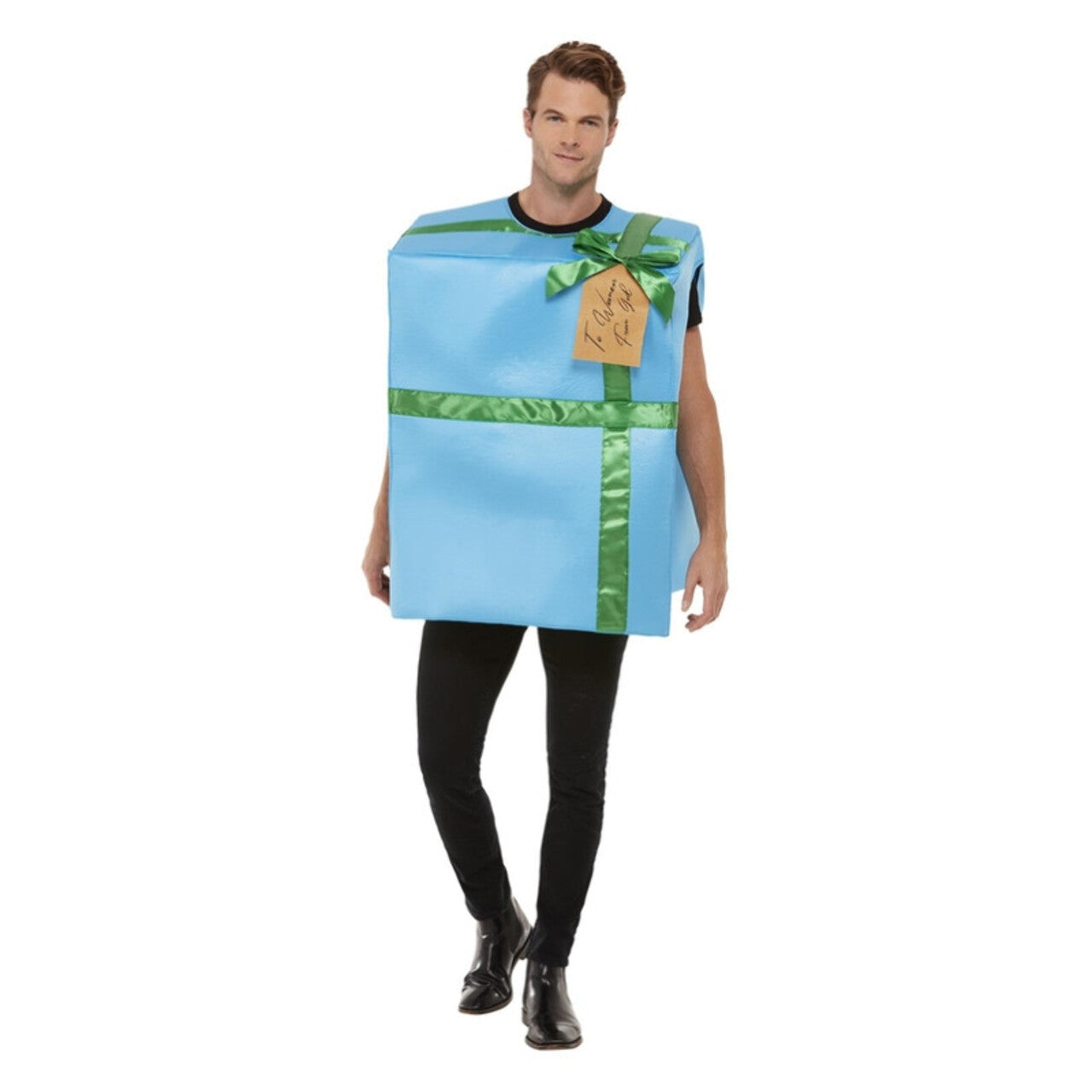 Op deze afbeelding zie je een Kostuums, van het merk Smiffy's. Ik Ben Een Cadeau Kostuum Man