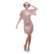 Op deze afbeelding zie je een Kostuums, van het merk Smiffy's. Jaren 20 Roze Flapper Jurk Rachel Vrouw