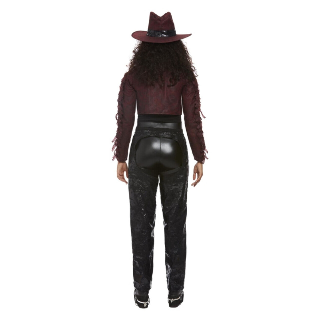 Op deze afbeelding zie je een Kostuums, van het merk Smiffy's. Luxe Cowboy Dame Met Schedelmasker Vrouw Kostuum