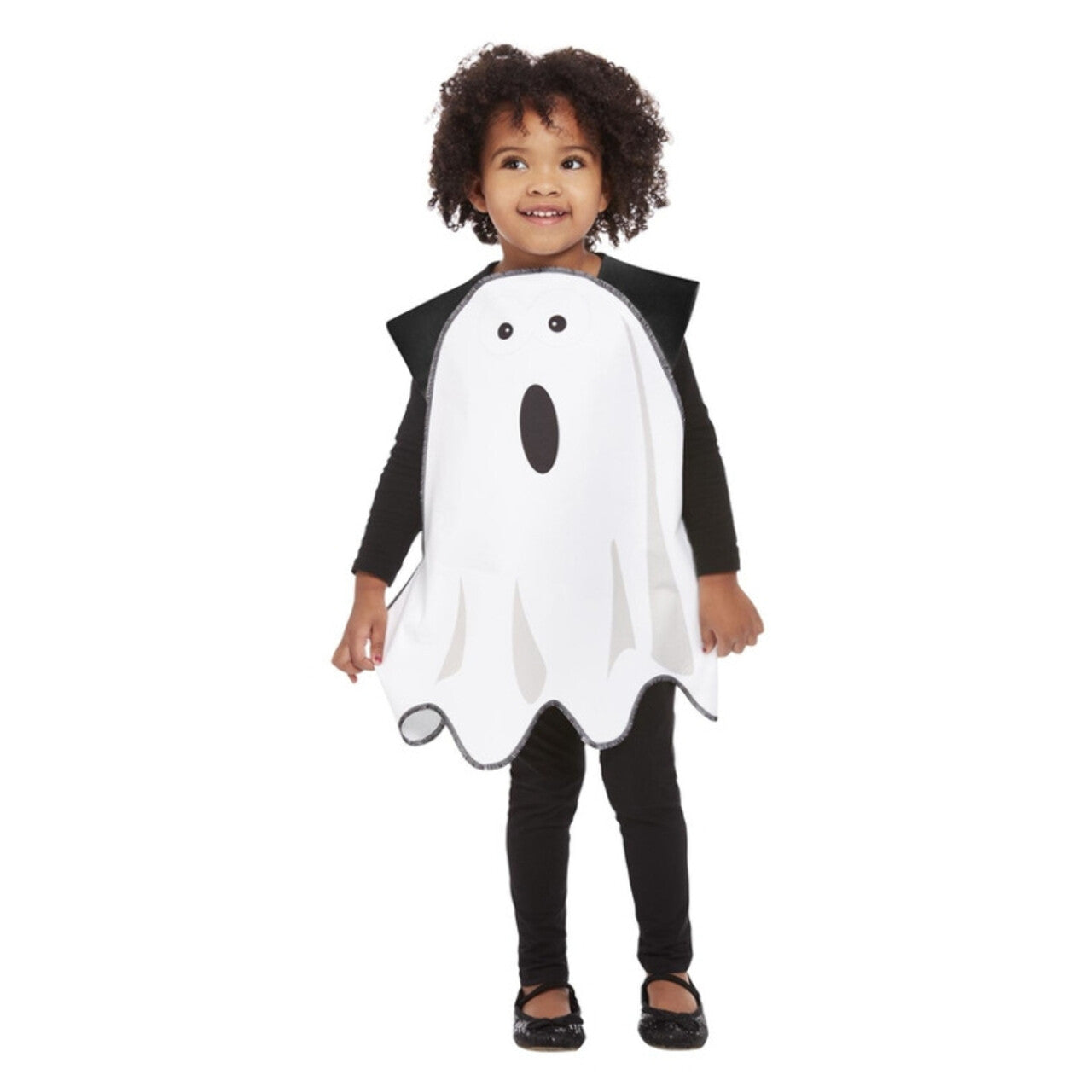 Op deze afbeelding zie je een Kostuums, van het merk Smiffy's. Wit Spook Tuniek Kind Kostuum
