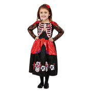 Op deze afbeelding zie je een Kostuums, van het merk Smiffy's. Dia De Los Muertos Prinsessenjurk Meisje