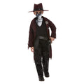 Luxus Cowboy Mit Schädelmaske Kostüm für Jungen
