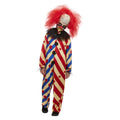 Gestreifter Beängstigender Clown Kostüm für Kinder