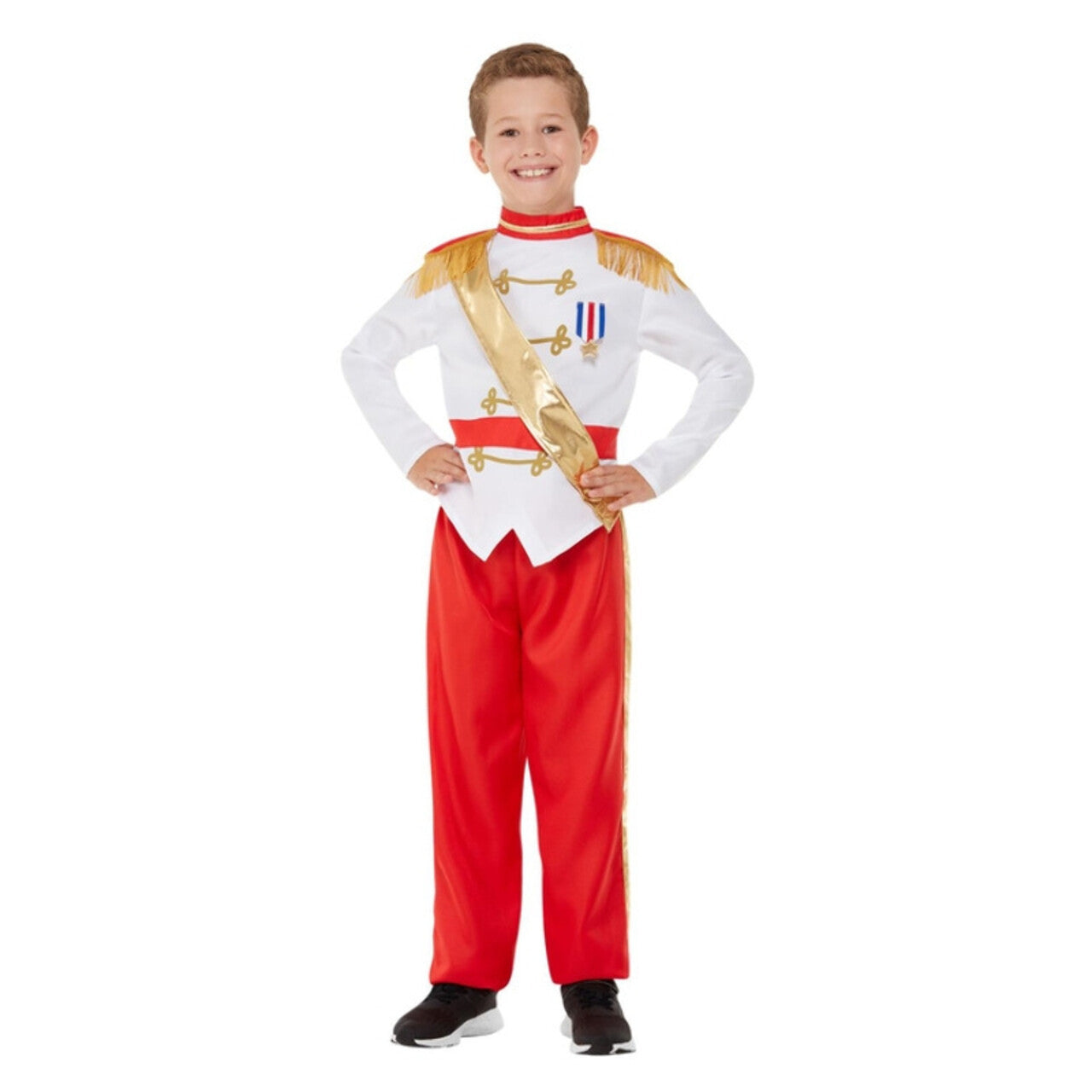 Op deze afbeelding zie je een Kostuums, van het merk Smiffy's. Engelse Luxe Prins Jongen Kostuum