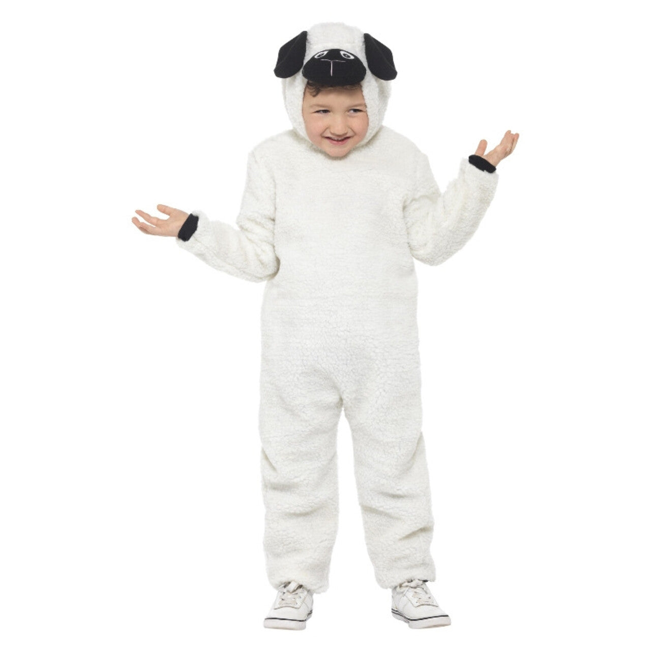Op deze afbeelding zie je een Kostuums, van het merk Smiffy's. Moo Moo Het Wollige Schaap Kind Kostuum