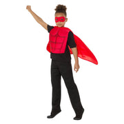 Op deze afbeelding zie je een Kostuums, van het merk Smiffy's. Rood Gespierde Superheld Kind Kostuum