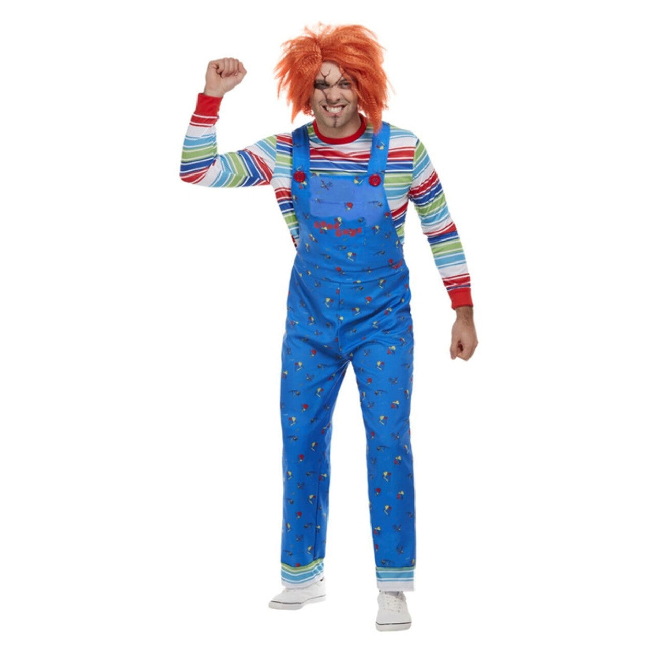 Op deze afbeelding zie je een Kostuums, van het merk Smiffy's. Chucky De Moordlustige Pop Man Kostuum
