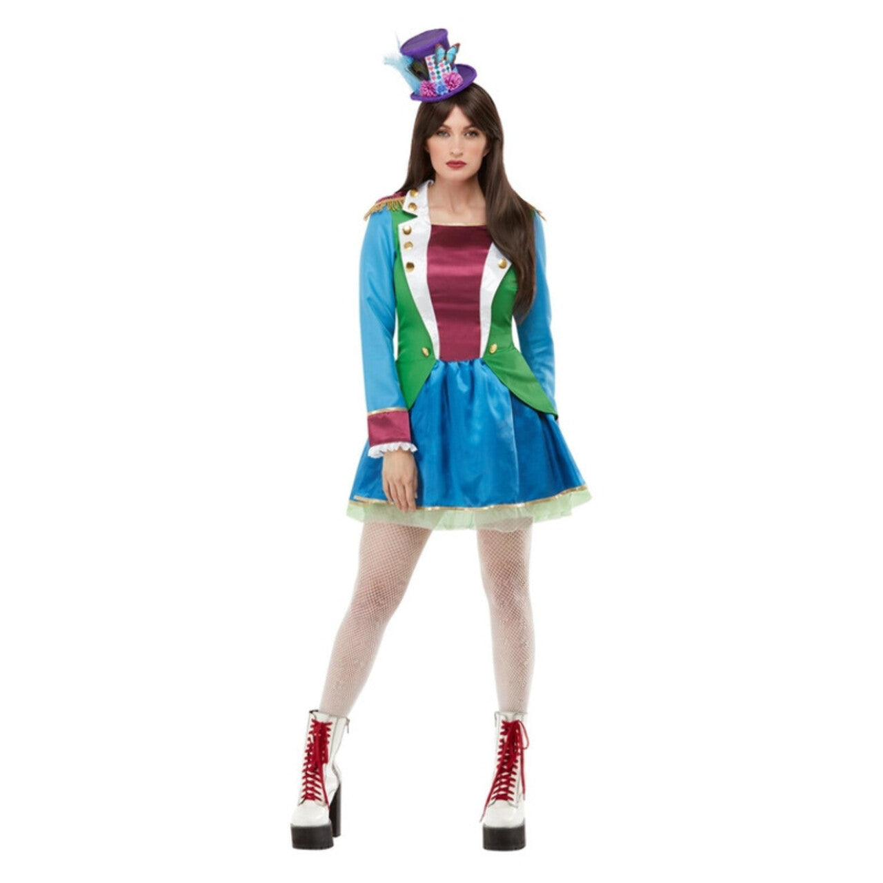 Op deze afbeelding zie je een Kostuums, van het merk Smiffy's. Kleurige Circus Gastvrouw Kostuum