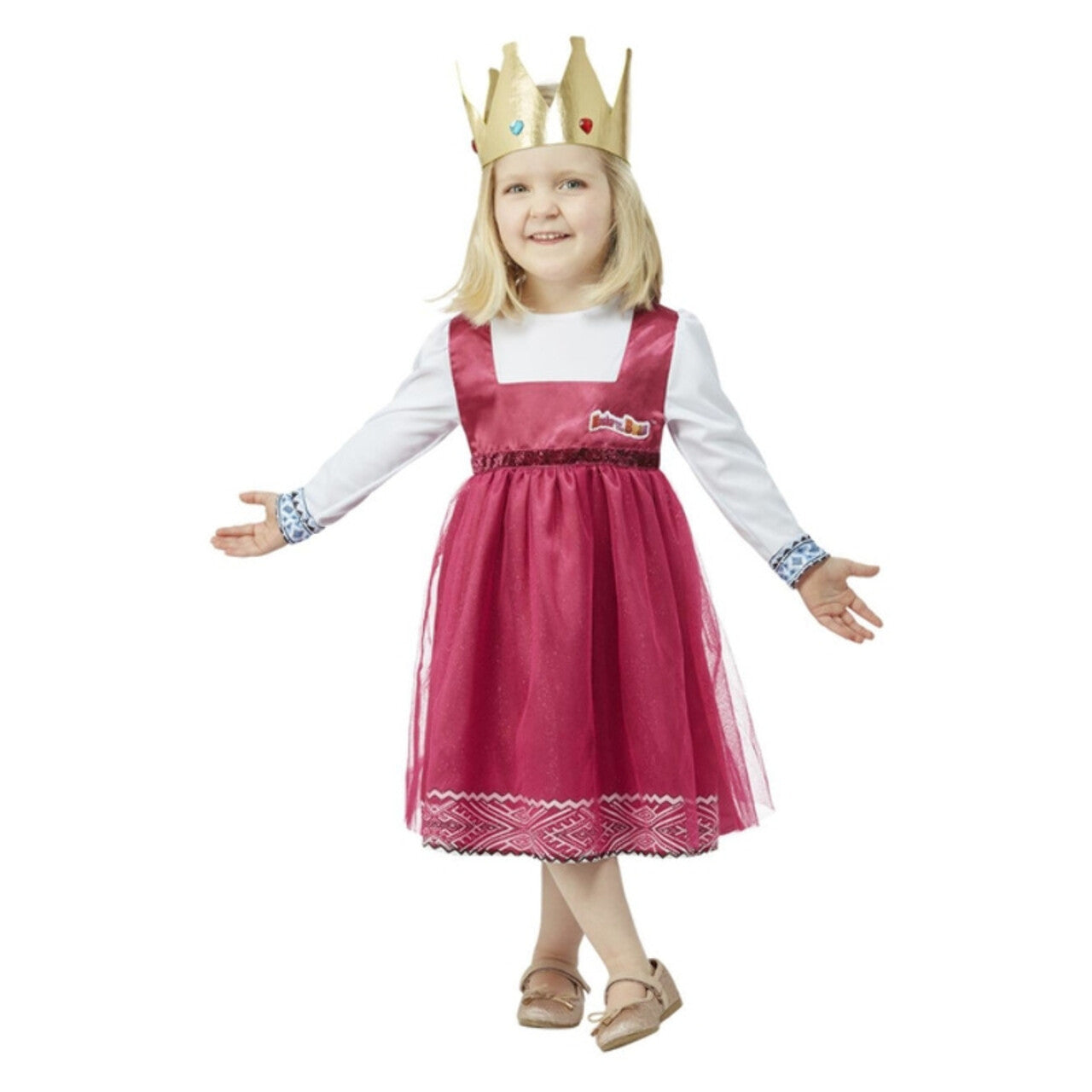Op deze afbeelding zie je een Kostuums, van het merk Smiffy's. Masha De Roze Bosprinses Meisje Kostuum