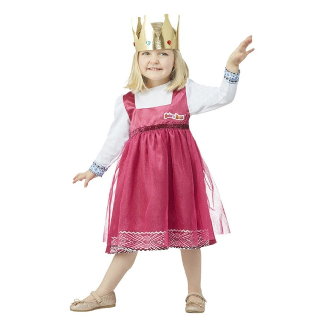 Op deze afbeelding zie je een Kostuums, van het merk Smiffy's. Masha De Roze Bosprinses Meisje Kostuum