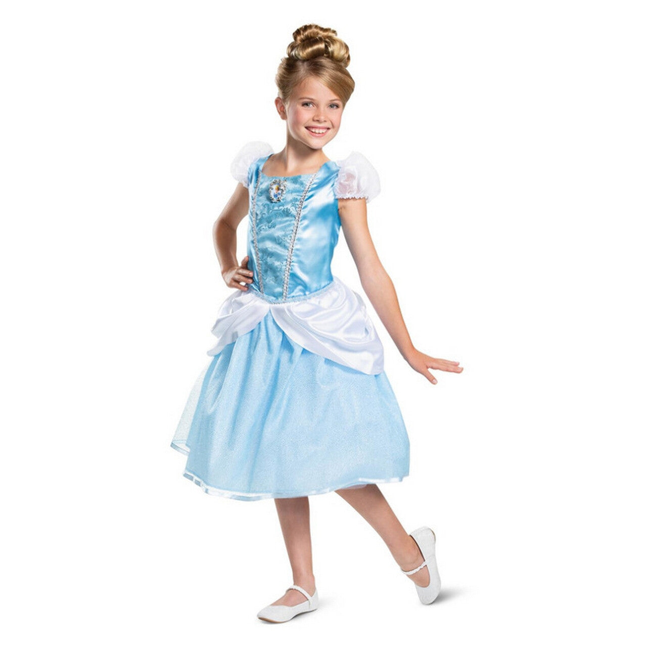 Op deze afbeelding zie je een Kostuums, van het merk Smiffy's. Prinses Disney Assepoester Deluxe Meisje Kostuum