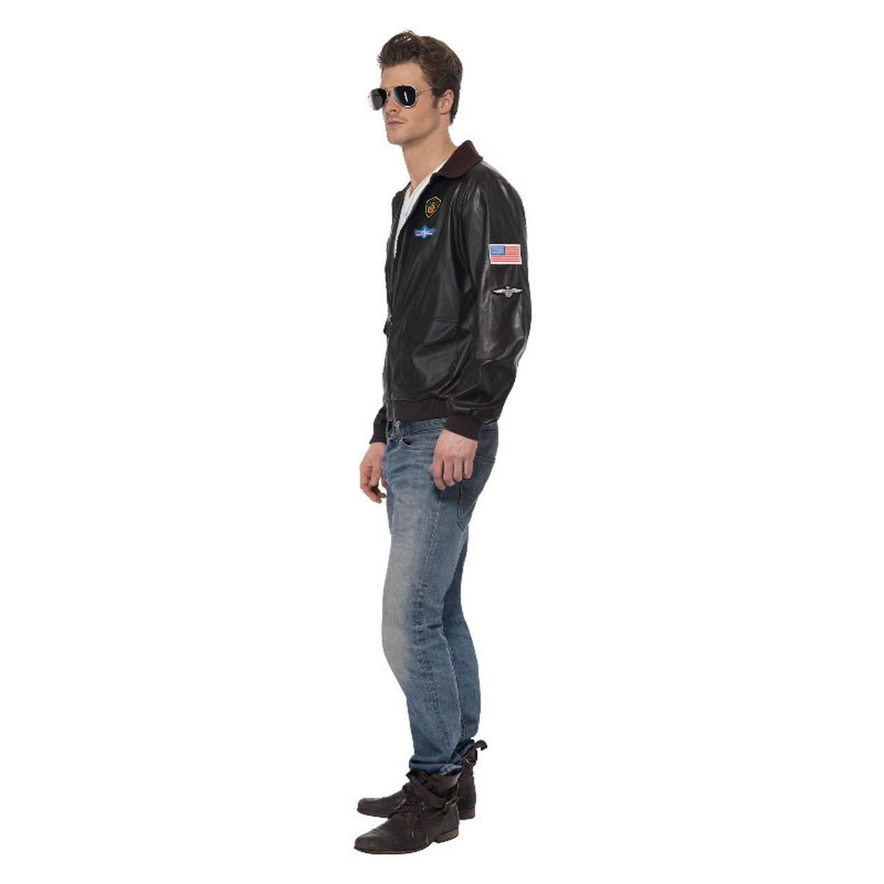 Op deze afbeelding zie je een Kostuums, van het merk Smiffy's. Top Gun Bomber Jas Iceman