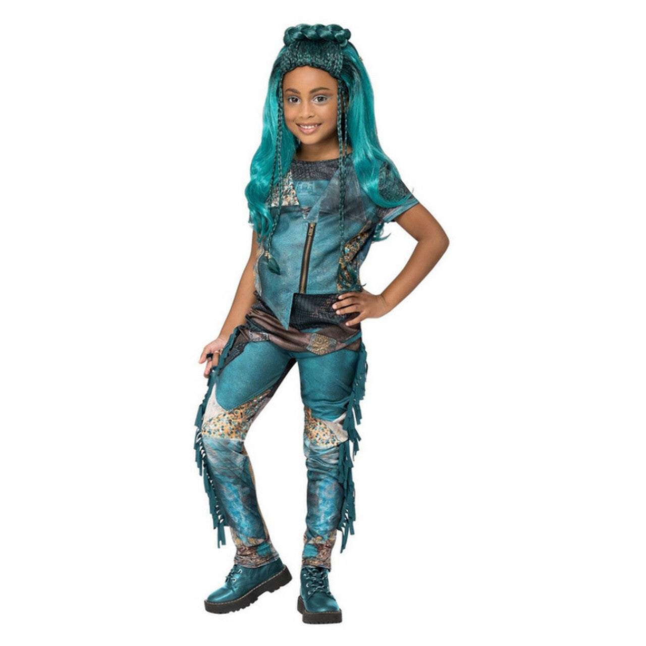 Op deze afbeelding zie je een Kostuums, van het merk Smiffy's. Onbevreesde Disney Descendants Uma Meisje Kostuum