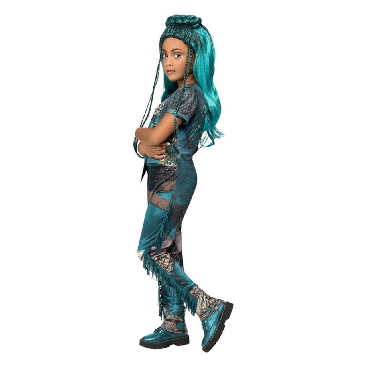 Op deze afbeelding zie je een Kostuums, van het merk Smiffy's. Onbevreesde Disney Descendants Uma Meisje Kostuum